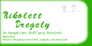 nikolett dregely business card